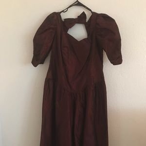 Burgundy. Plus Size formal gown.